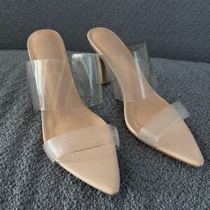 Elegant Clear Strap Women's Heels Pumps